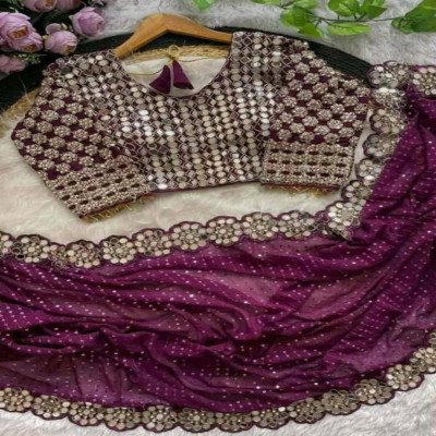 mirror saree