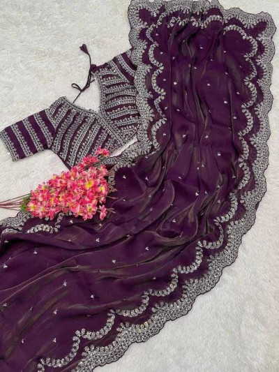 Jorjjete Embroiodery shari