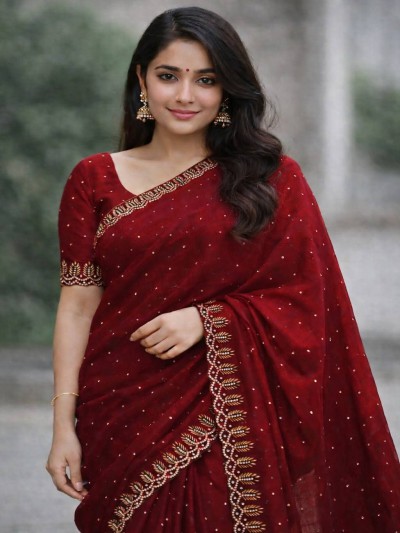 Diamond Drop Samu Silk Saree